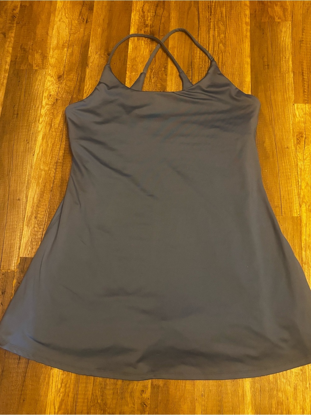 Refuge Sleeveless Active Dress in Slate Blue